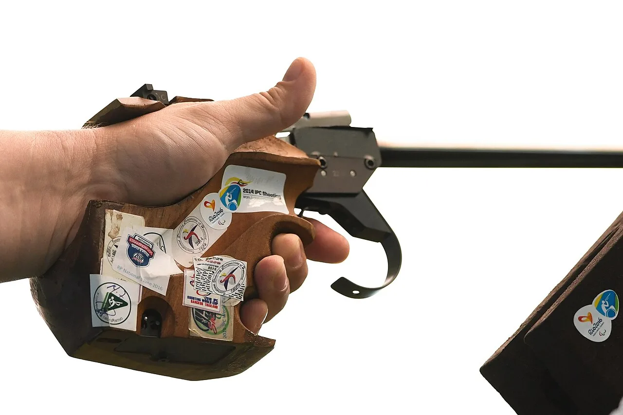 Impugnatura anatomica di una pistola